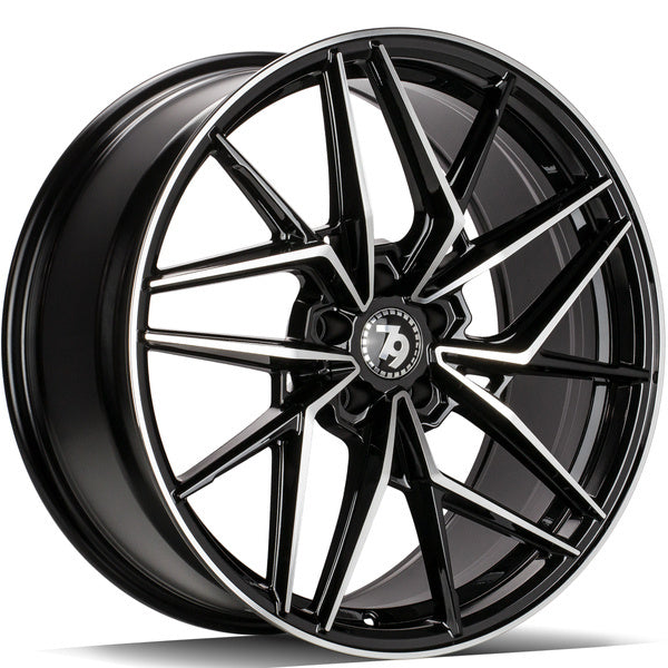 79wheels seventy9 SCF-I BFP 18" Black Polish (FLOWFORMED)