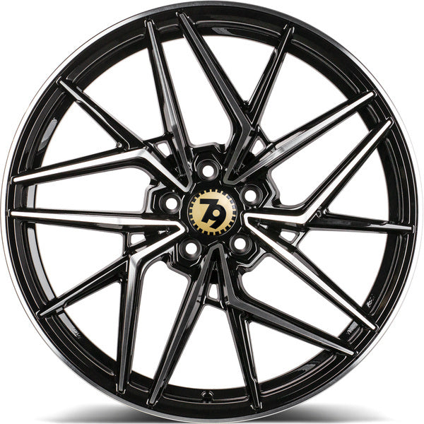 79wheels seventy9 SCF-I BFP 18" Black Polish (FLOWFORMED)