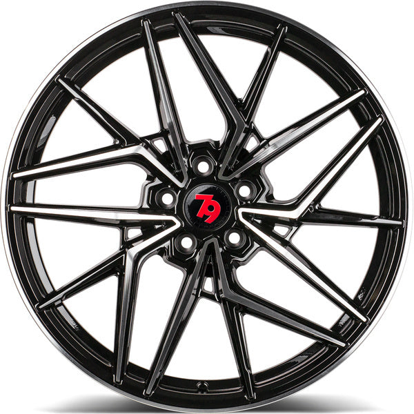 79wheels seventy9 SCF-I BFP 18" Black Polish (FLOWFORMED)