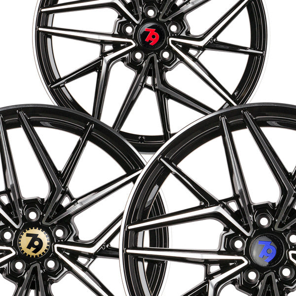 79wheels seventy9 SCF-I BFP 18" Black Polish (FLOWFORMED)