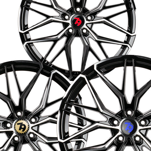 79wheels Seventy9 SCF-J 18" Black Polish (FLOWFORMED)